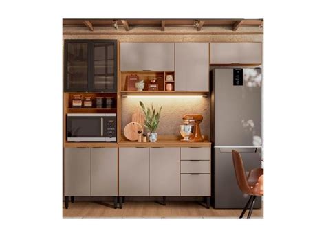 Cozinha Completa Firenze Portas Gavetas Am Ndola Touch Nude Prime Em Promo O No Buscap