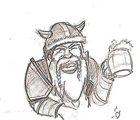 Dwarf Drinkin Beer By D Wim On Deviantart