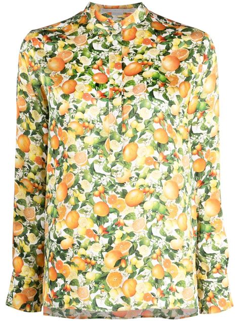 Stella Mccartney Floral Print Silk Shirt Farfetch