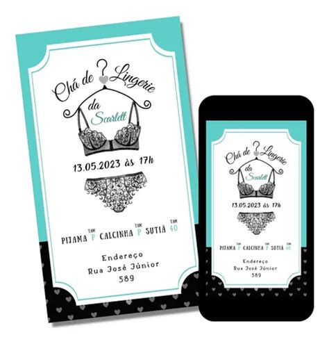 Convite Digital Ch De Lingerie Virtual D Mercadolivre