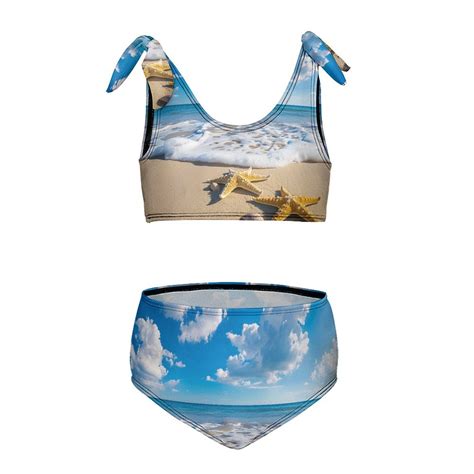 Starfish Beach Girl S Piece Bikini Set Beach Sport Swimsuit Swimwear Y Cm Walmart