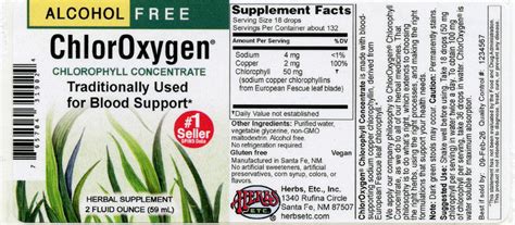 ChlorOxygen® Chlorophyll Concentrate Alcohol Free Liquid Extract ...