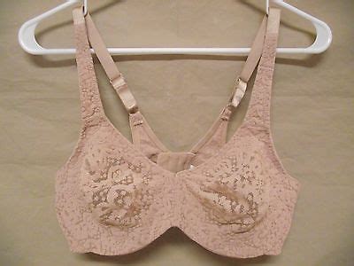 Wacoal Beige Nude Halo Lace Underwire Full Figure Bra Sz C