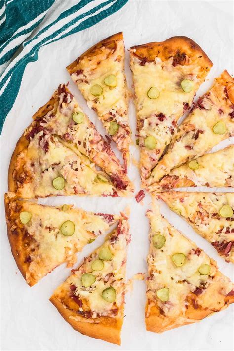 Reuben Pizza (Perfect For St. Patrick's Day Leftovers) - Cheerful Cook