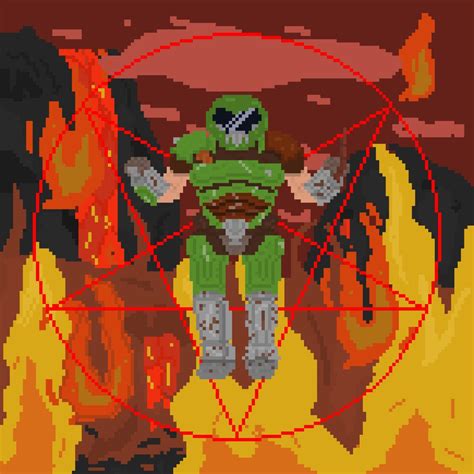 The Doom Slayer : r/PixelArt