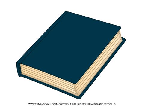 Free Blank Book Cover Template - Book Report & Reading Clip Art