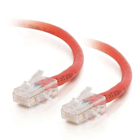 C2G (Legrand) 2FT Cat6 High-Density 28AWG Slim Data Center Patch Cord — Red (5-Pack) (CG-C6-C6-SLIM-2FT-RD-5PK)
