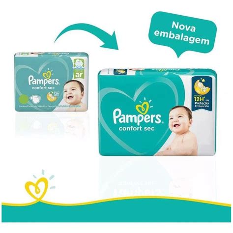 Kit Com 8 Pampers Confort Sec Fralda Descartavel Tamanho Xxg Pontofrio