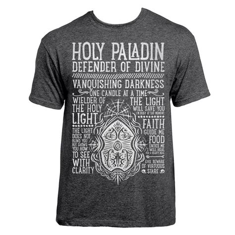 Holy Paladin Class Spec T Shirt Realm One