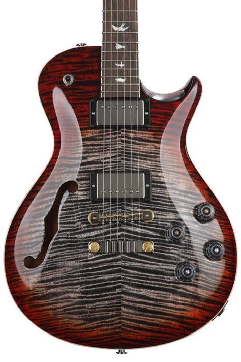 Prs Wood Library Mccarty 594 Singlecut Semi Hollow Charcoal Cherry