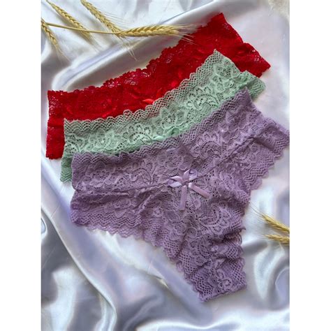 Kit Calcinhas Feminina Cal Inha Moda Ntima Lingerie Rendada Luxo Shopee Brasil