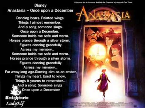 Disneys Anastasia - Once Upon A December Lyrics