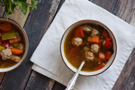 Low FODMAP vegetable soup with meatballs | Karlijn's Kitchen