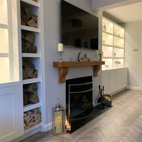 Built In Lit Alcove Units Including Handy Log Store Artofit