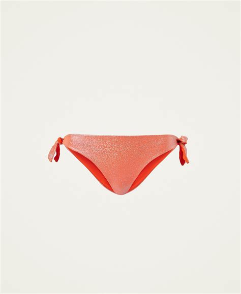 Glitter Bikini Thong Woman Orange TWINSET Milano