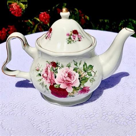 Formalities By Baum Bros Victorian Rose Teapot Gold Trim Ebay