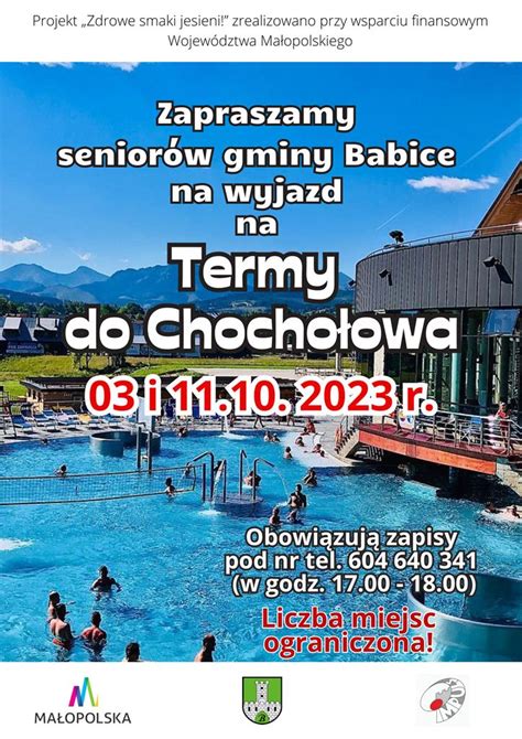 Wyjazd na termy do Chochołowa Senior Babice