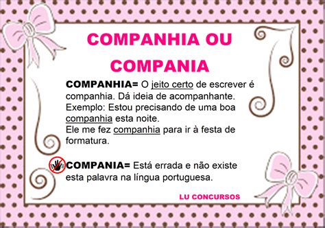 Companhia O Que Significa - Lu Concursos: COMPANHIA OU COMPANIA