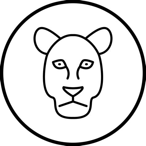 Mountain Lion Vector Icon Style 22113800 Vector Art At Vecteezy