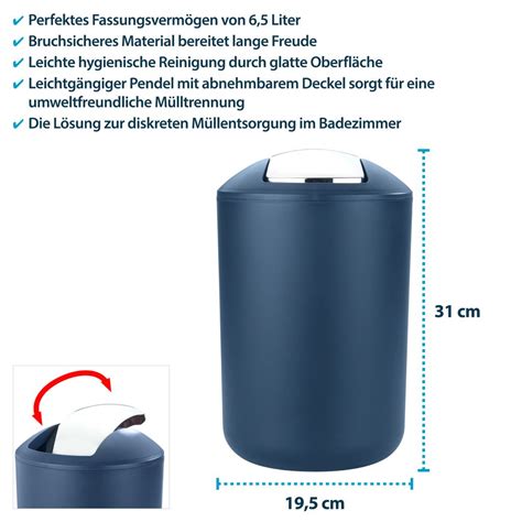 Kosmetikeimer mit Schwingdeckel Badmülleimer Kaufland de