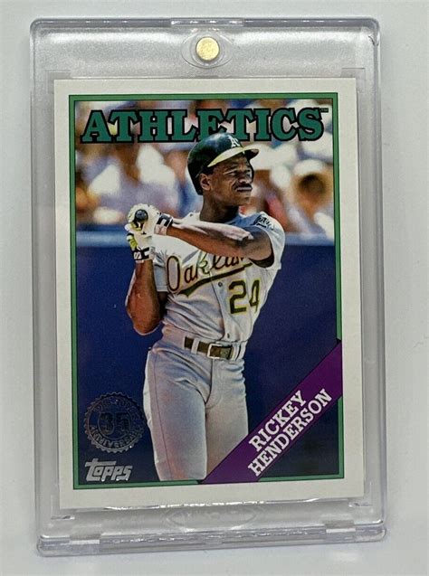 2023 Topps Series 1 1988 Topps Baseball T88 60 Rickey Henderson 35th