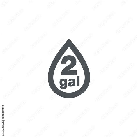 gal sign mark estimated volumes gallons vector symbol packa stock