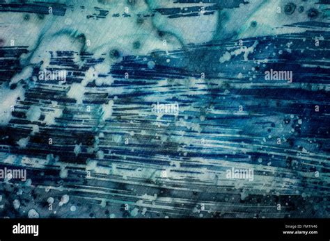 Abstraction Turquoise And Violet Hot Batik Background Texture Handmade On Silk Abstract