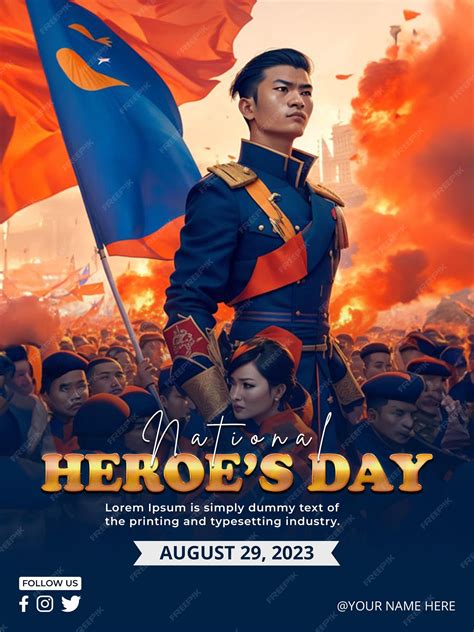 PSD philippines national heroes day poster template | Premium AI-generated PSD