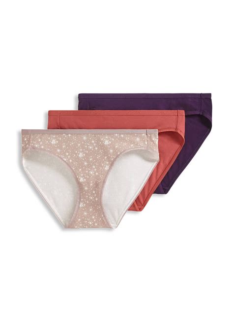 Jockey Women S Organic Cotton Stretch Logo Bikini Pack Walmart