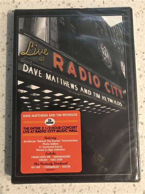 Dave Matthews And Tim Reynolds Live At Radio City Dvd 2 Discs Ln