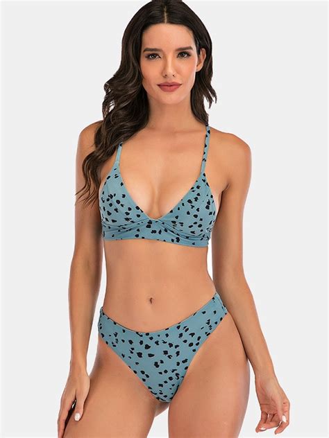 Attractive Criss Cross Drawstring Backless Mini Bikini Swimwear Power