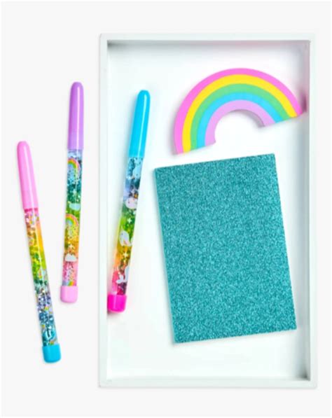 Ooly Oh My Glitter Notebooks Set Of 3 Aquamarine And Sapphire T Guru
