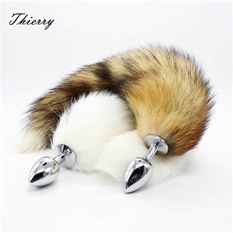 Thierry Sexy Fox Tail Anal Plug Sex Toys Metal Anal Butt Plug S M L