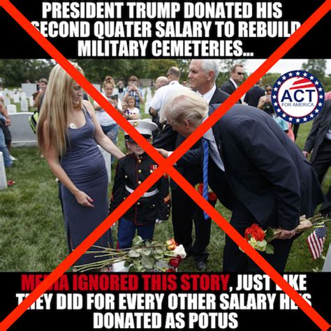 Politifact Trump Didnt Donate Salary To ‘rebuild Military Cemeteries