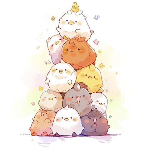 chibi animals stock  images  backgrounds