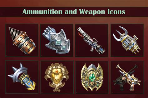 Ammunition And Weapon Icons 2d Icons Unity Asset Store