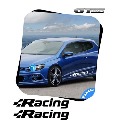 Kit Stickers Vw Volkswagen Racing 500 Mm Vinyle 3m Oracal Premium