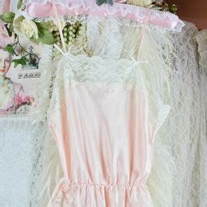 Vintage 80s Satin Pink Lace Teddy Bodysuit Upcycled Vintage Lingerie Lace Teddy Bodysuit High