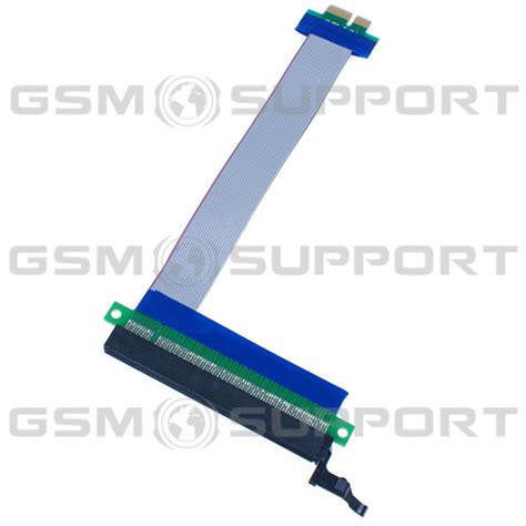 PCI-E PCI Express 1X - 16X Riser Card Flexible Ribbon Extender Cable ...