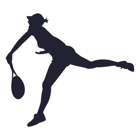 Girl Playing Tennis Silhouette Transparent Png And Svg Vector File