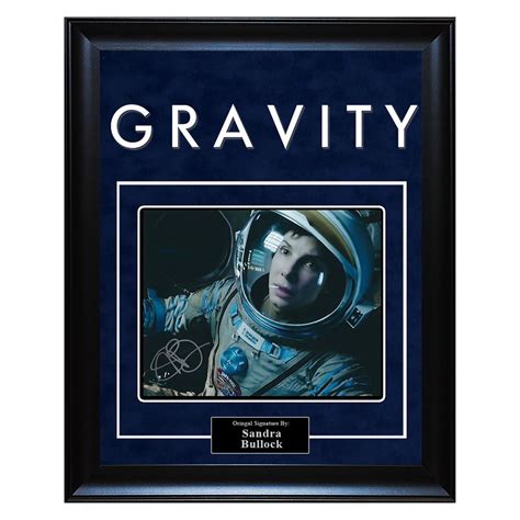 Signed Framed Artist Series Gravity Sandra Bullock Luxe West
