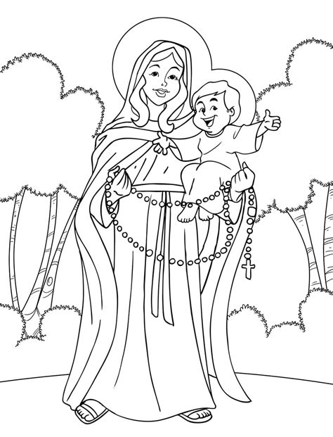 Imagem De Maria Mãe De Jesus Para Colorir - Desenhos de Maria Mãe de Jesus Para Crianças de 3 Ano para Colorir e ...