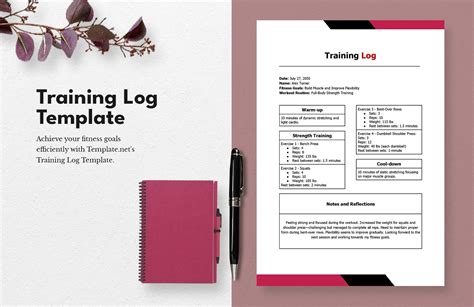 training log template  word  google docs  templatenet
