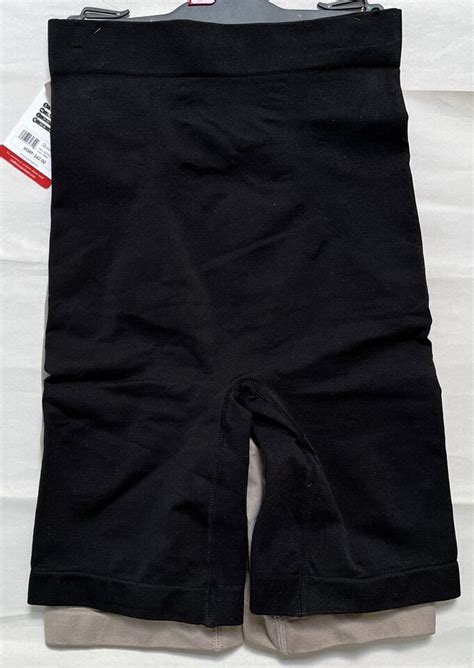 Nwt Skinnygirl Black Nude Medium Tummy Thigh Shaping Hi Waist Slimmer Ebay