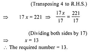 RS Aggarwal Class 6 Solutions Chapter 9 Linear Equations In One