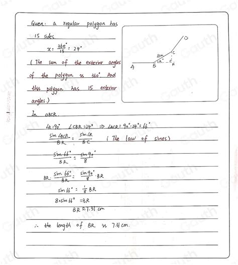 Solved In The Diagram Below Ab Bc And Cd Are Three Sides Of A