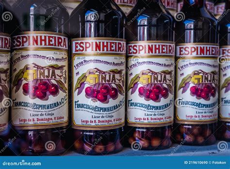 Ginjinha Or Ginja Tradition Portuguese Liqueur Made By Infusing Ginja
