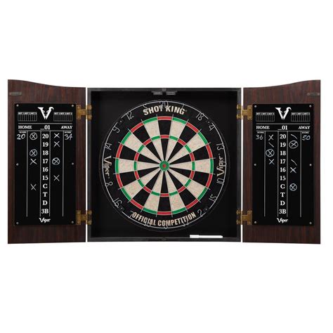 Viper Vault Shot King Sisal 1775 In Dartboard With Cabinet And