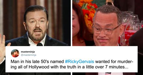 Ricky Gervais Roasts Celebrities In His Golden Globes Monologue But ...
