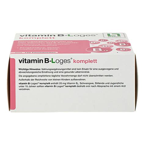 Vitamin B Loges Komplett Filmtabletten 120 St Meine OnlineApo